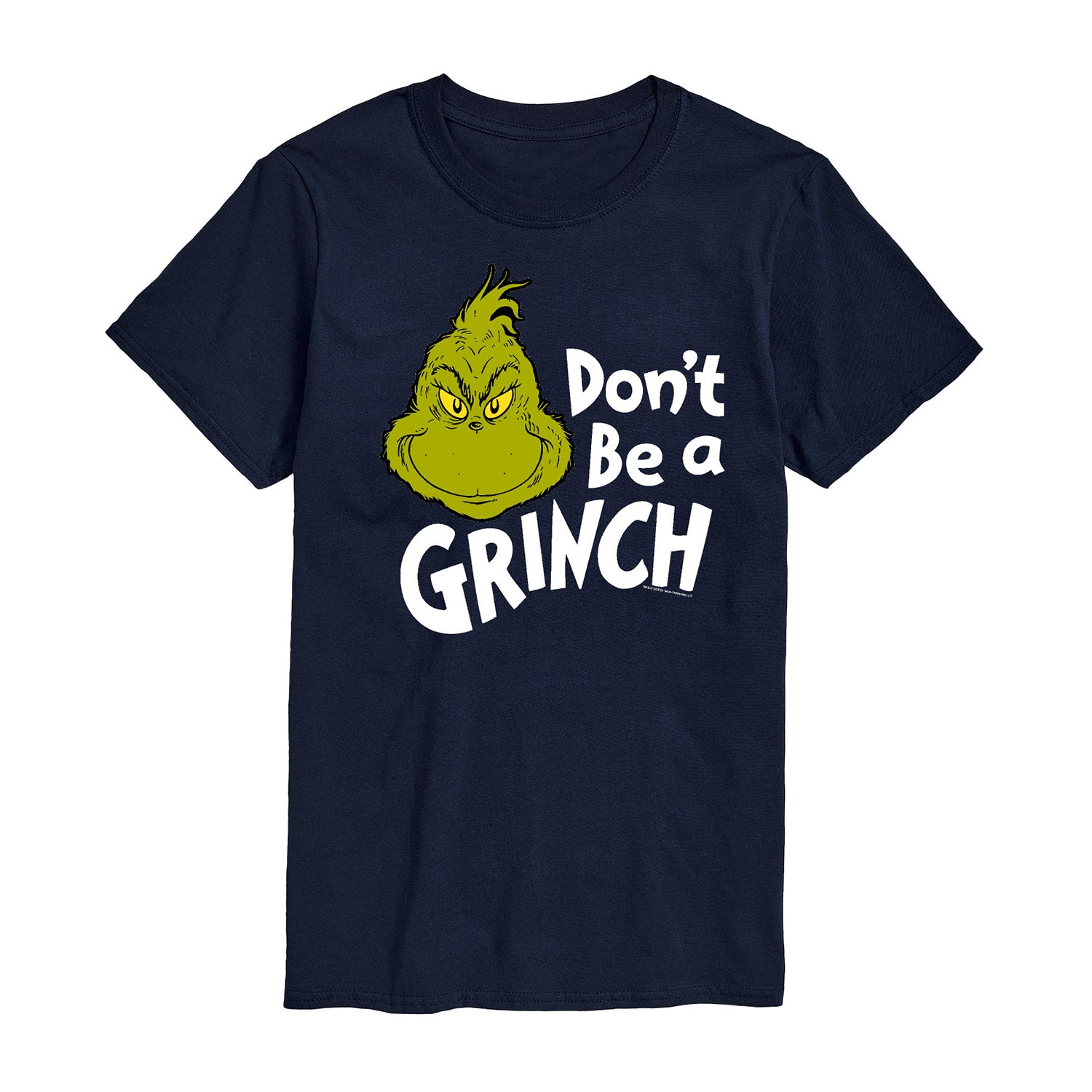 Dont Be A Grinch Mens Crew Neck Short Sleeve Regular Fit Graphic T-Shirt