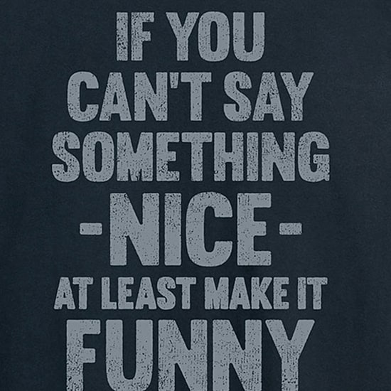 Cant Say Something Nice Distressed Mens Crew Neck Long Sleeve Regular Fit Graphic T-Shirt