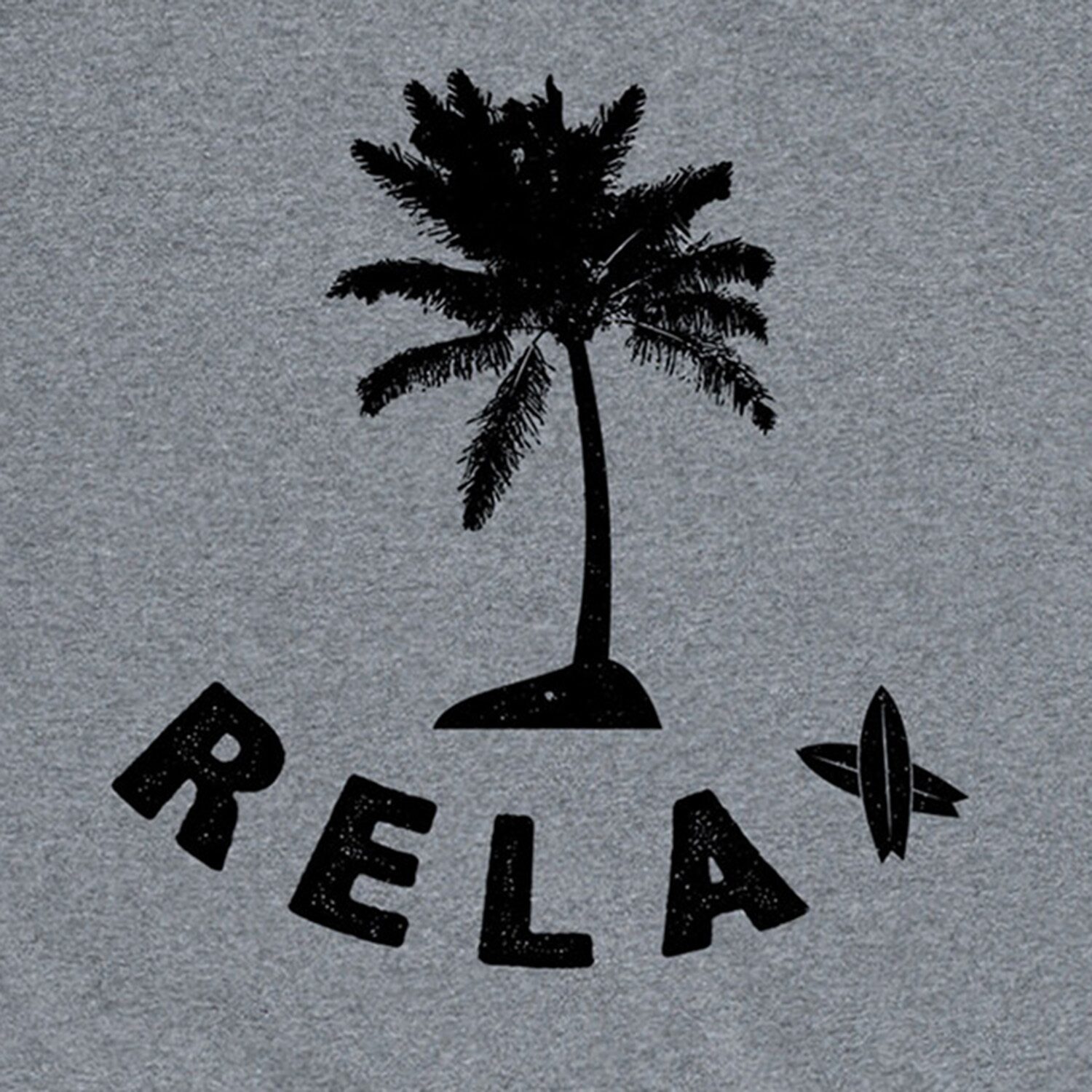 Relax Palm Tree Distressed Mens Crew Neck Short Sleeve Regular Fit Graphic T-Shirt