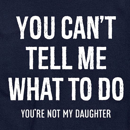 You Can'T Tell Me What To Do Mens Crew Neck Short Sleeve Regular Fit Big and Tall Graphic T-Shirt