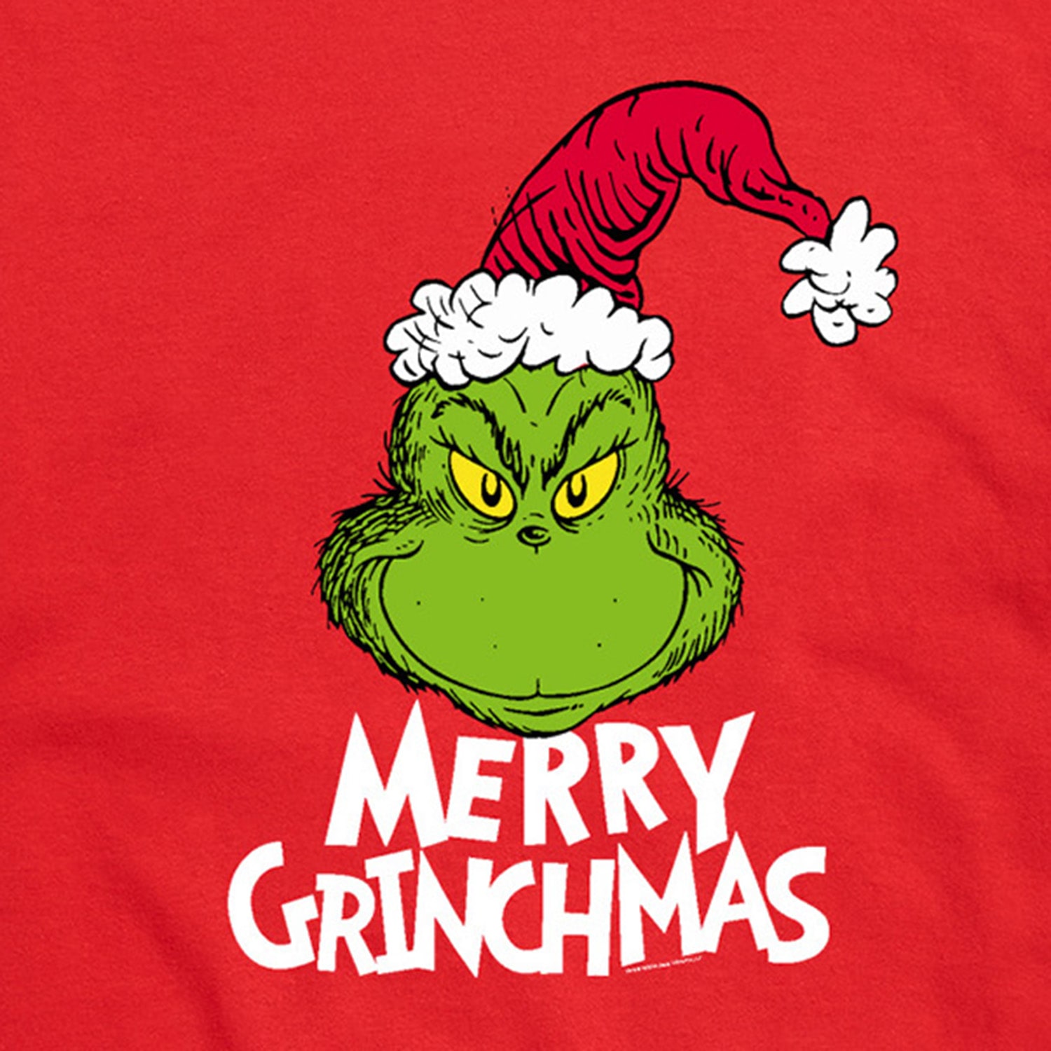 Merry Grinchmas Mens Crew Neck Short Sleeve Regular Fit Grinch Big and Tall Graphic T-Shirt