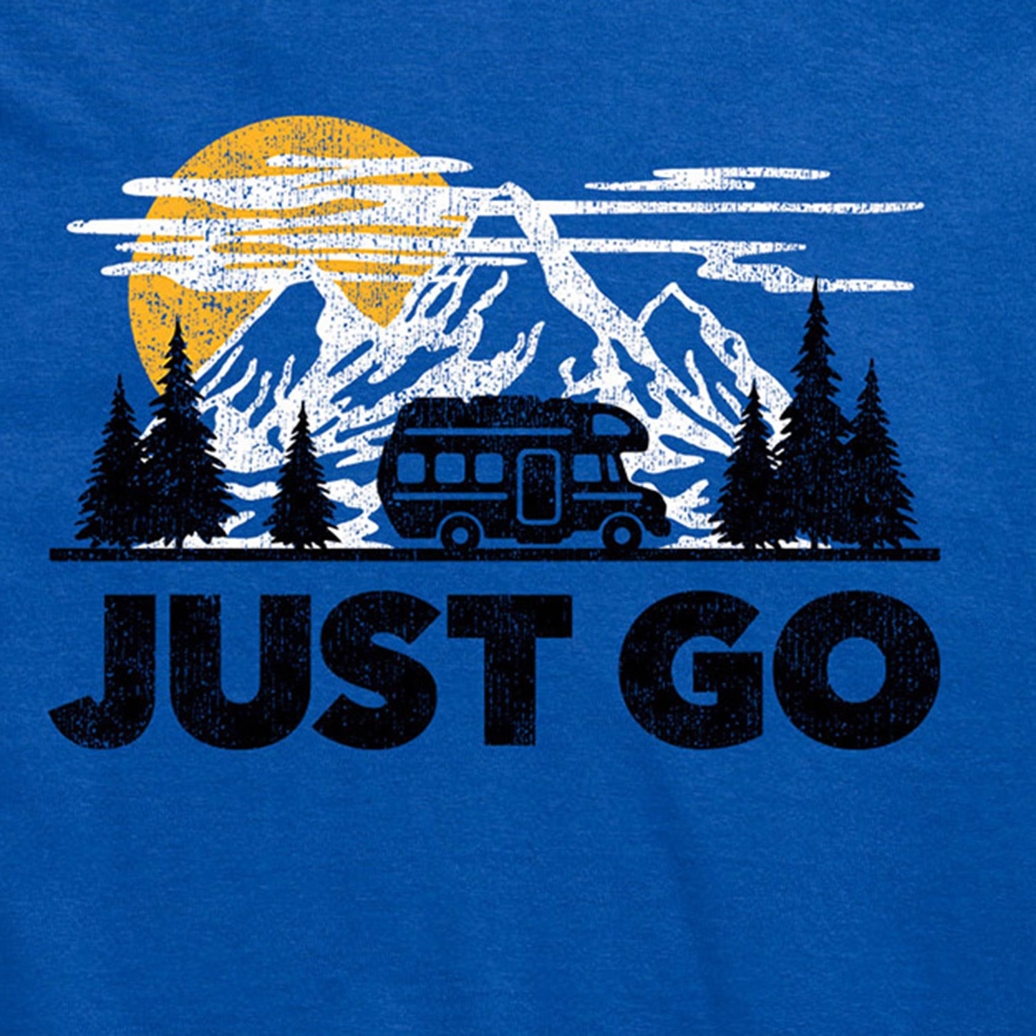 Just Go Mens Crew Neck Short Sleeve Regular Fit Big and Tall Graphic T-Shirt