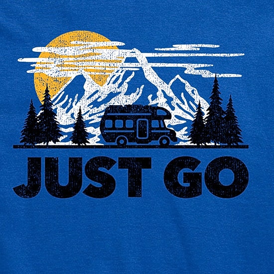 Just Go Mens Crew Neck Short Sleeve Regular Fit Big and Tall Graphic T-Shirt