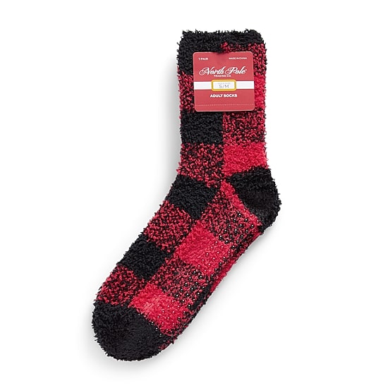 North Pole Trading Co. Womens 1 Pair Crew Socks