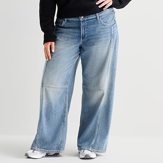 Arizona Womens Low Rise Baggy Fit Jean