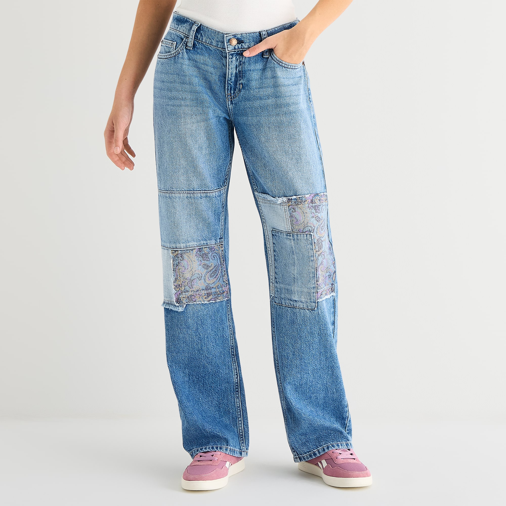 Arizona Womens Low Rise Straight Leg Jean
