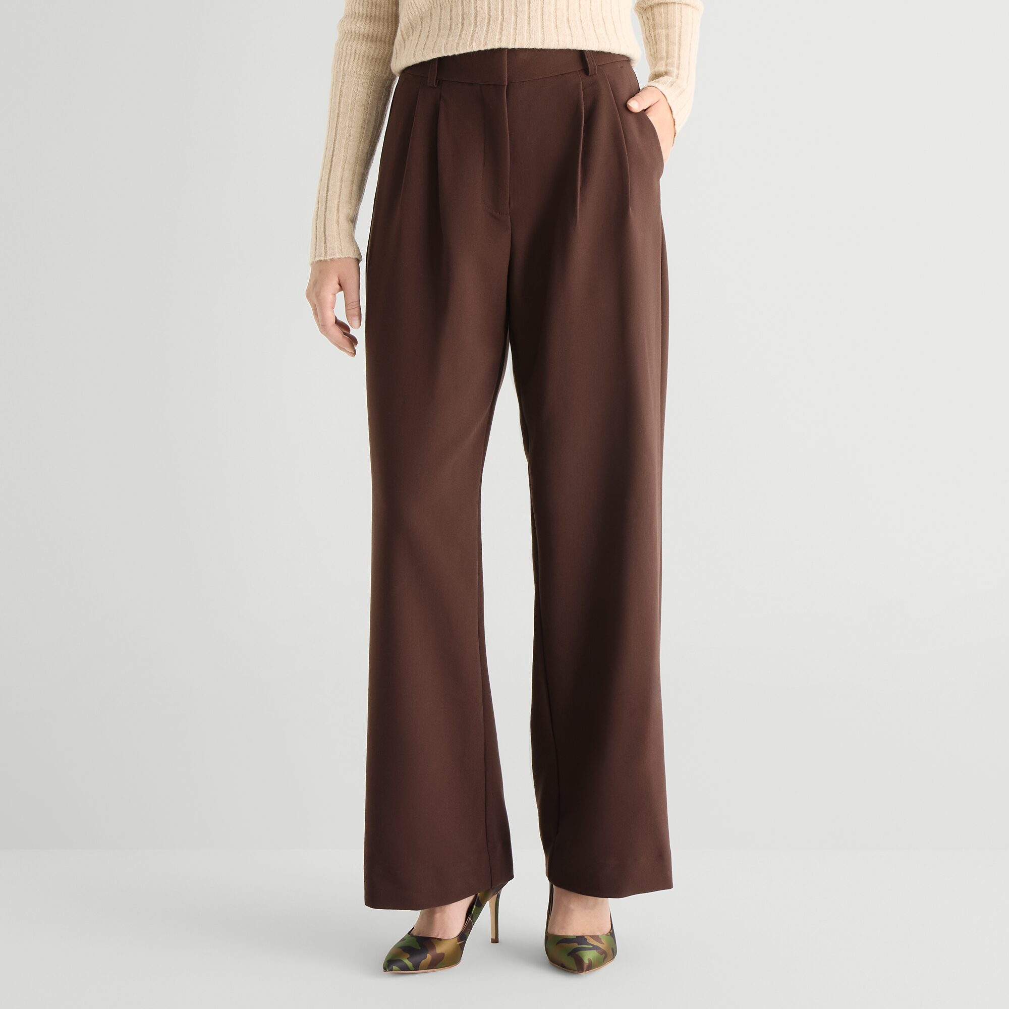 by&by Womens Juniors Wide Leg High Rise Trouser