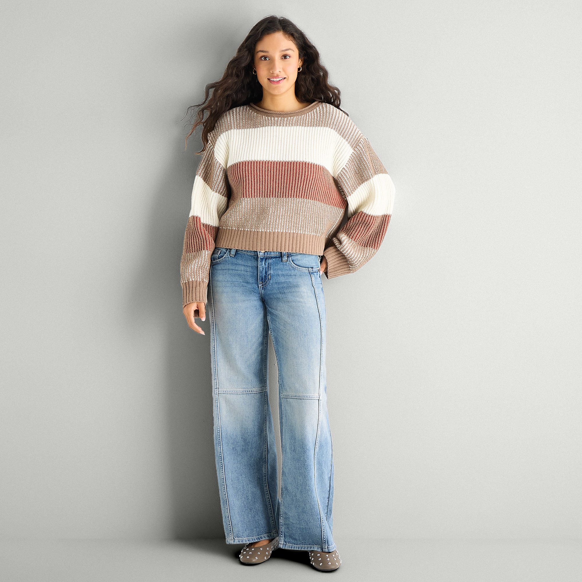 Arizona Womens Low Rise Baggy Fit Jean