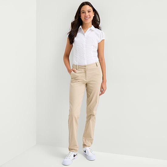 IZOD Womens Juniors Short Sleeve Blouse