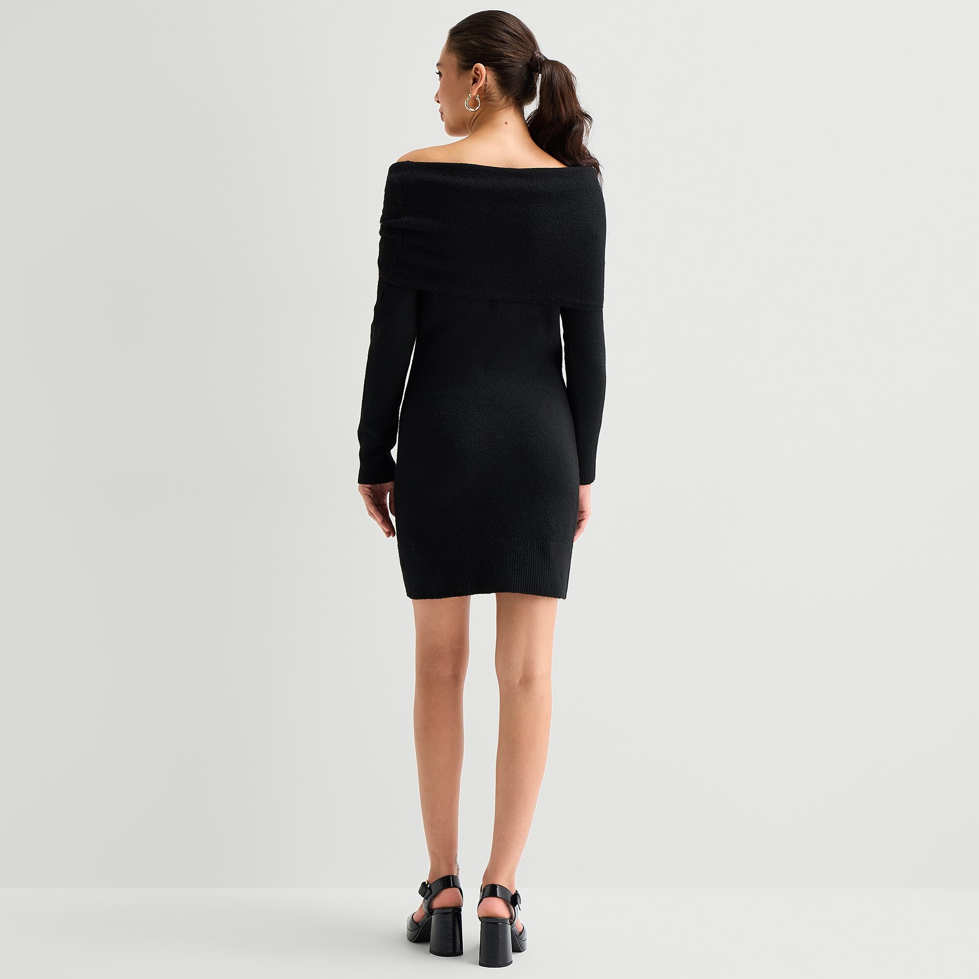 by&by Womens Long Sleeve Sweater Dress
