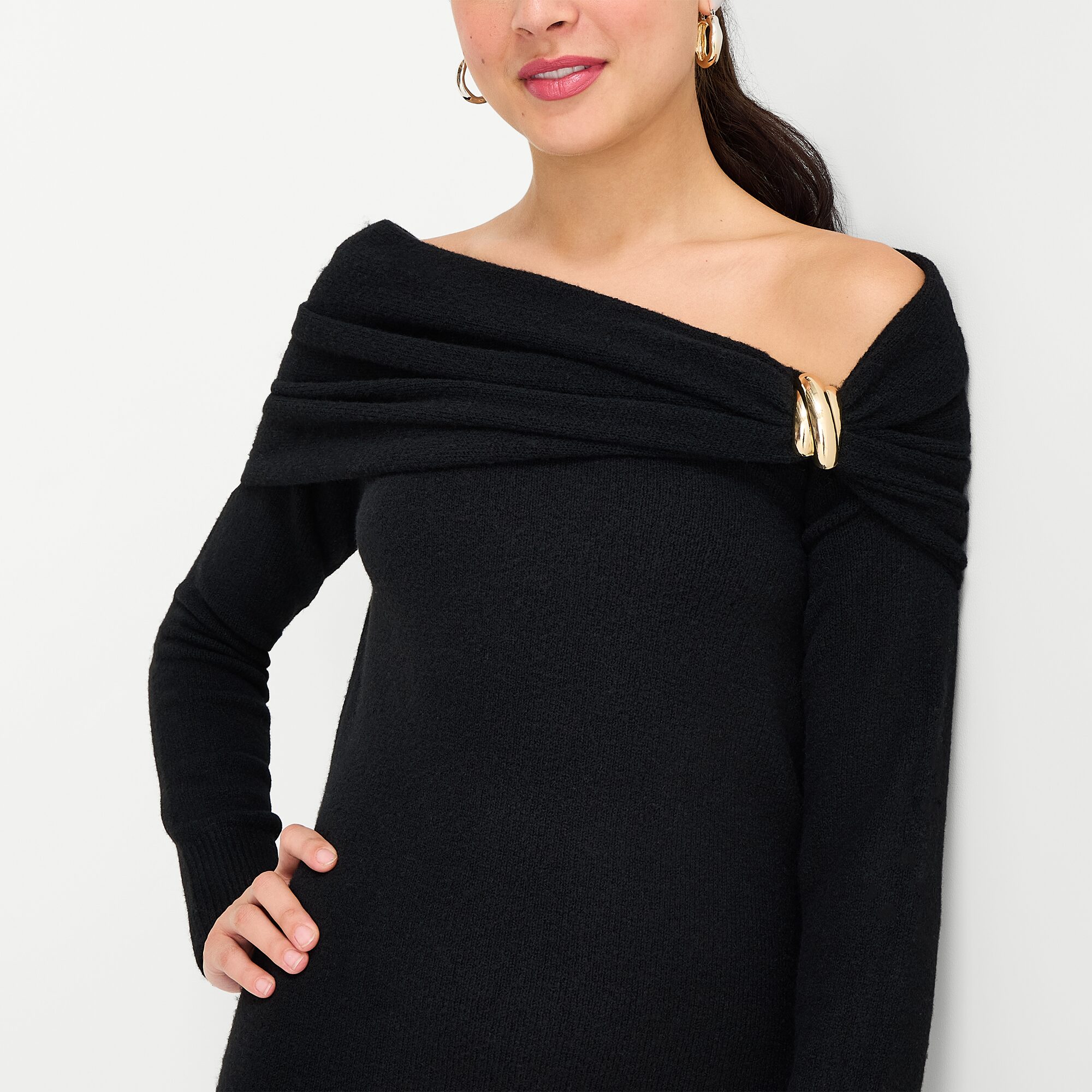 by&by Womens Long Sleeve Sweater Dress