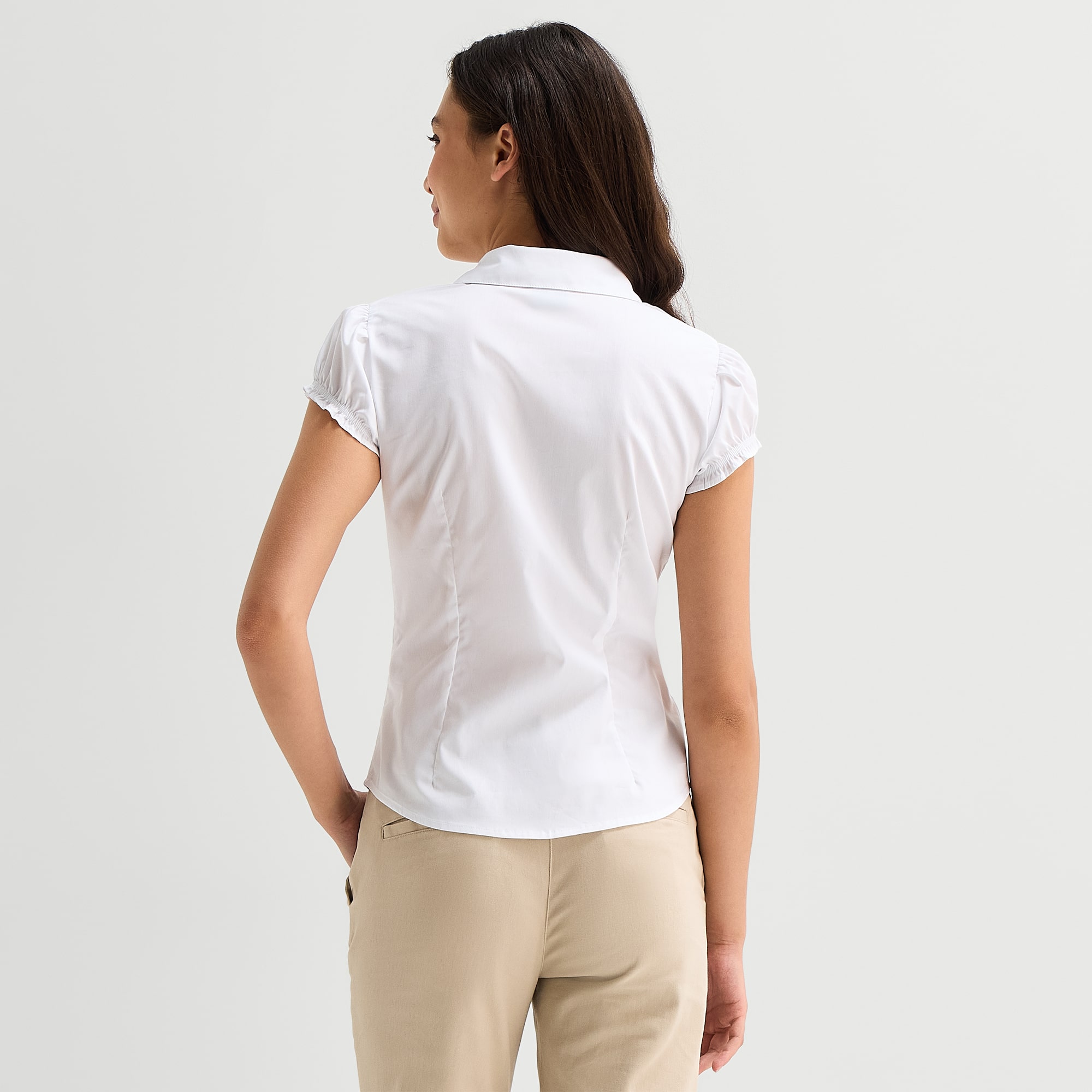 IZOD Womens Juniors Short Sleeve Blouse