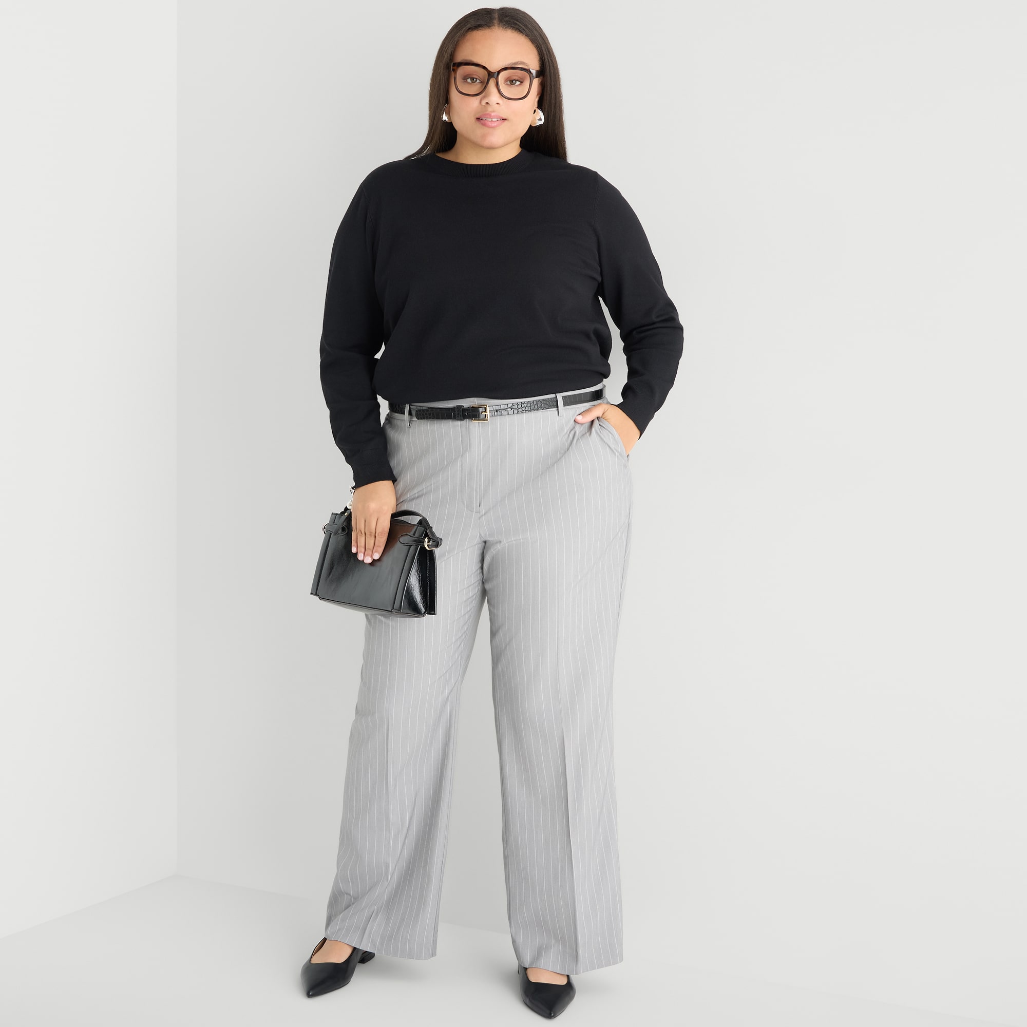 Worthington Plus Womens Modern Perfect Trouser