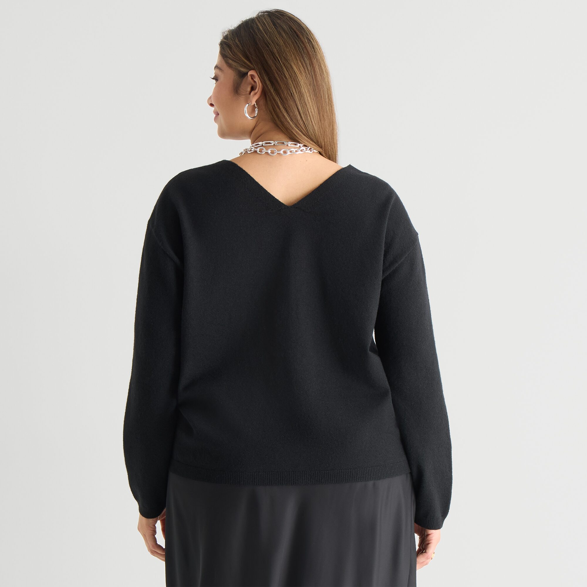 Worthington Womens V Neck Long Sleeve Button Plus Cardigan