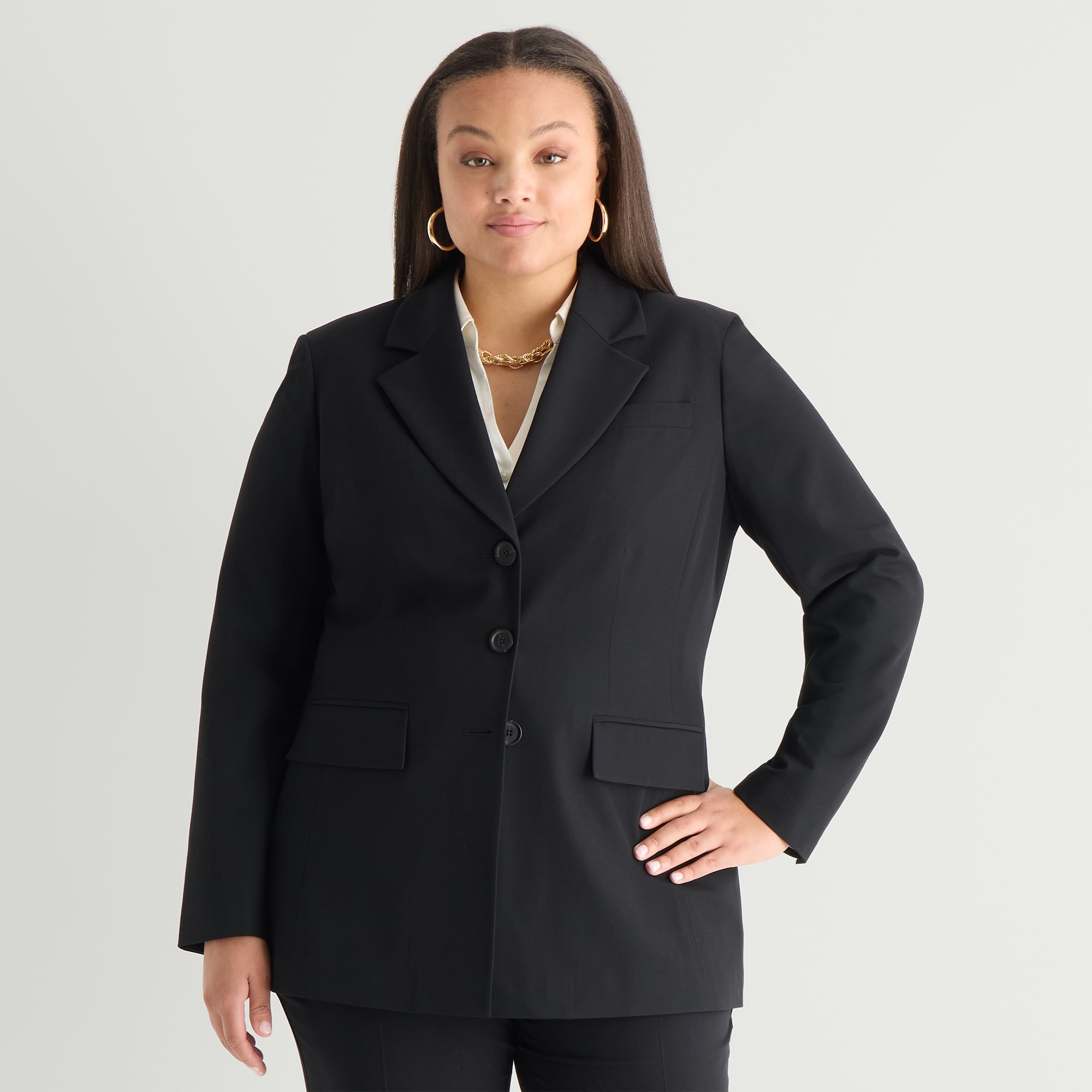 Worthington Womens Plus Regular Fit Blazer