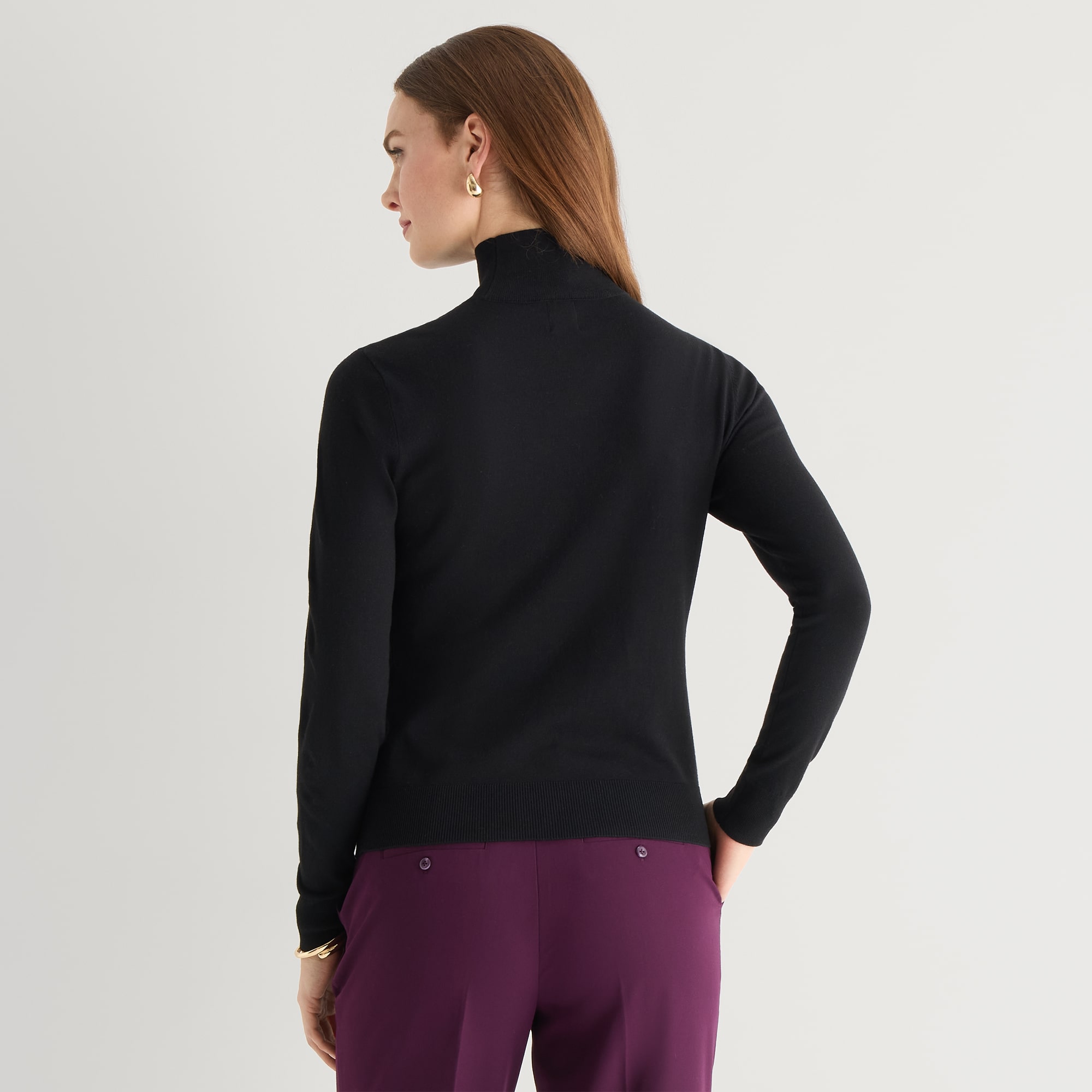 Worthington Womens Turtleneck Long Sleeve Pullover Sweater