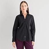 Worthington Womens Cuffed Long Sleeve Regular Fit Button-Down Shirt