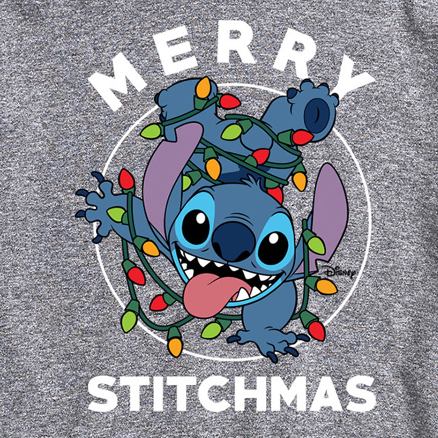 Merry Stitchmas Mens Crew Neck Short Sleeve Regular Fit Big and Tall Graphic T-Shirt