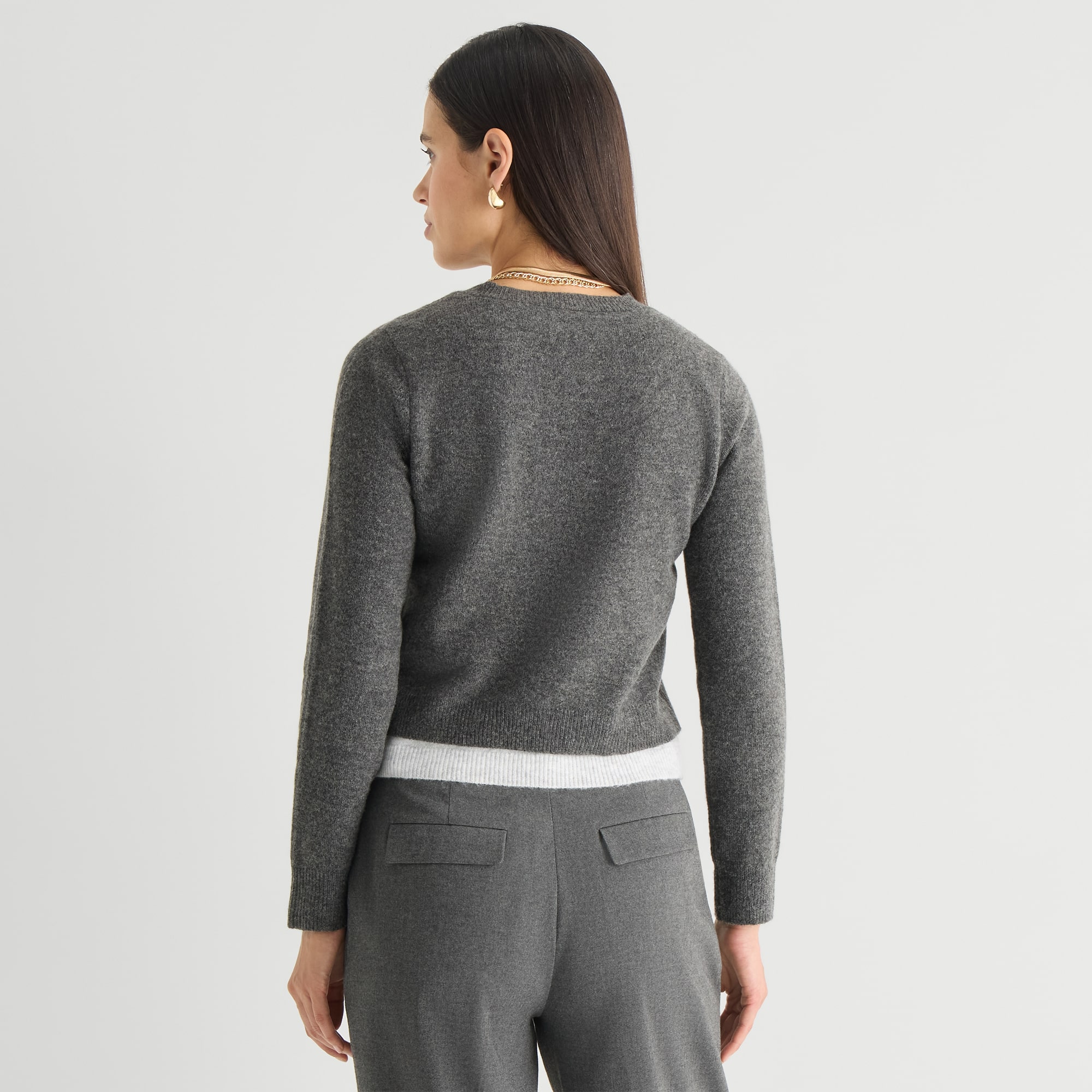 Worthington Womens Crew Neck Long Sleeve Pullover Sweater