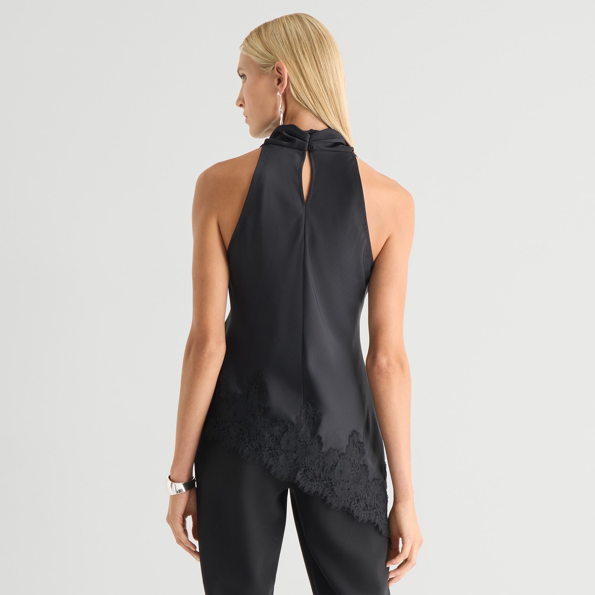 Worthington Womens Draped Neck Sleeveless Blouse