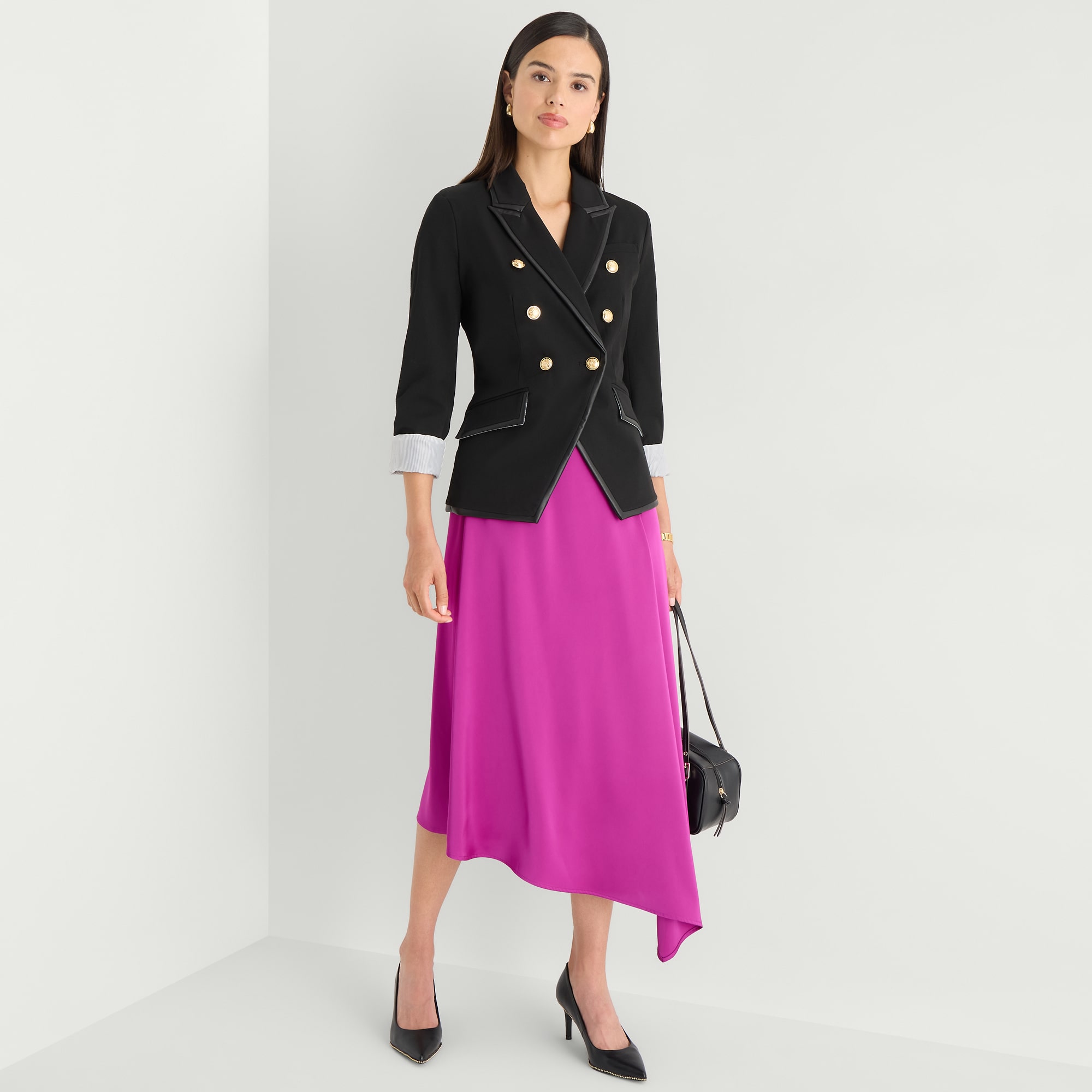 Worthington Womens Double Breasted Regular Fit Blazer