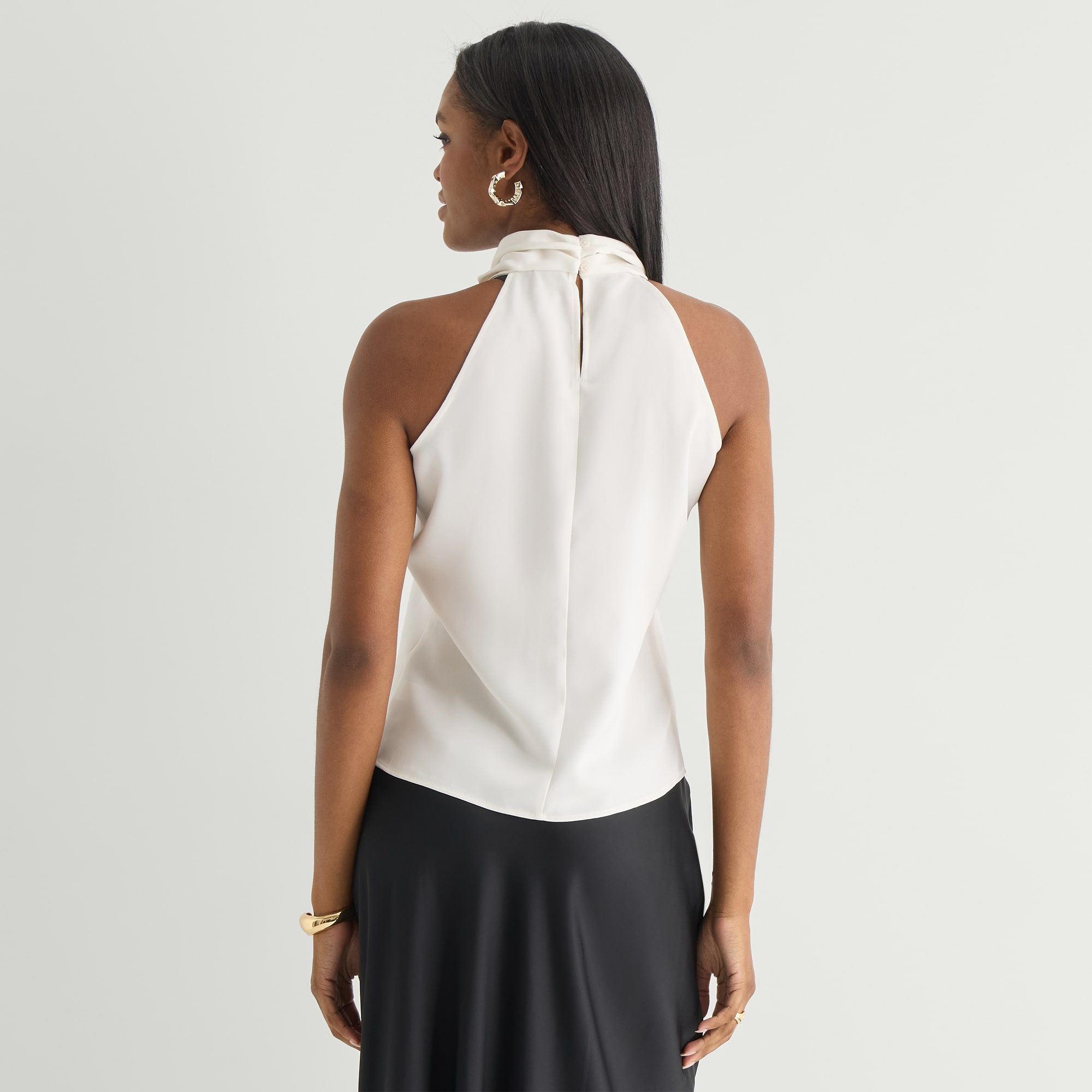 Worthington Womens Sleeveless Mock Neck Top