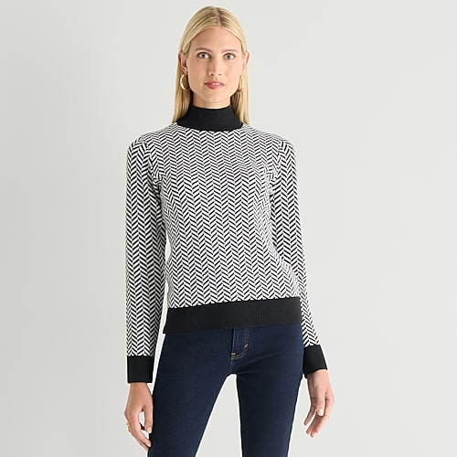 Worthington Womens Turtleneck Long Sleeve Pullover Sweater In Black