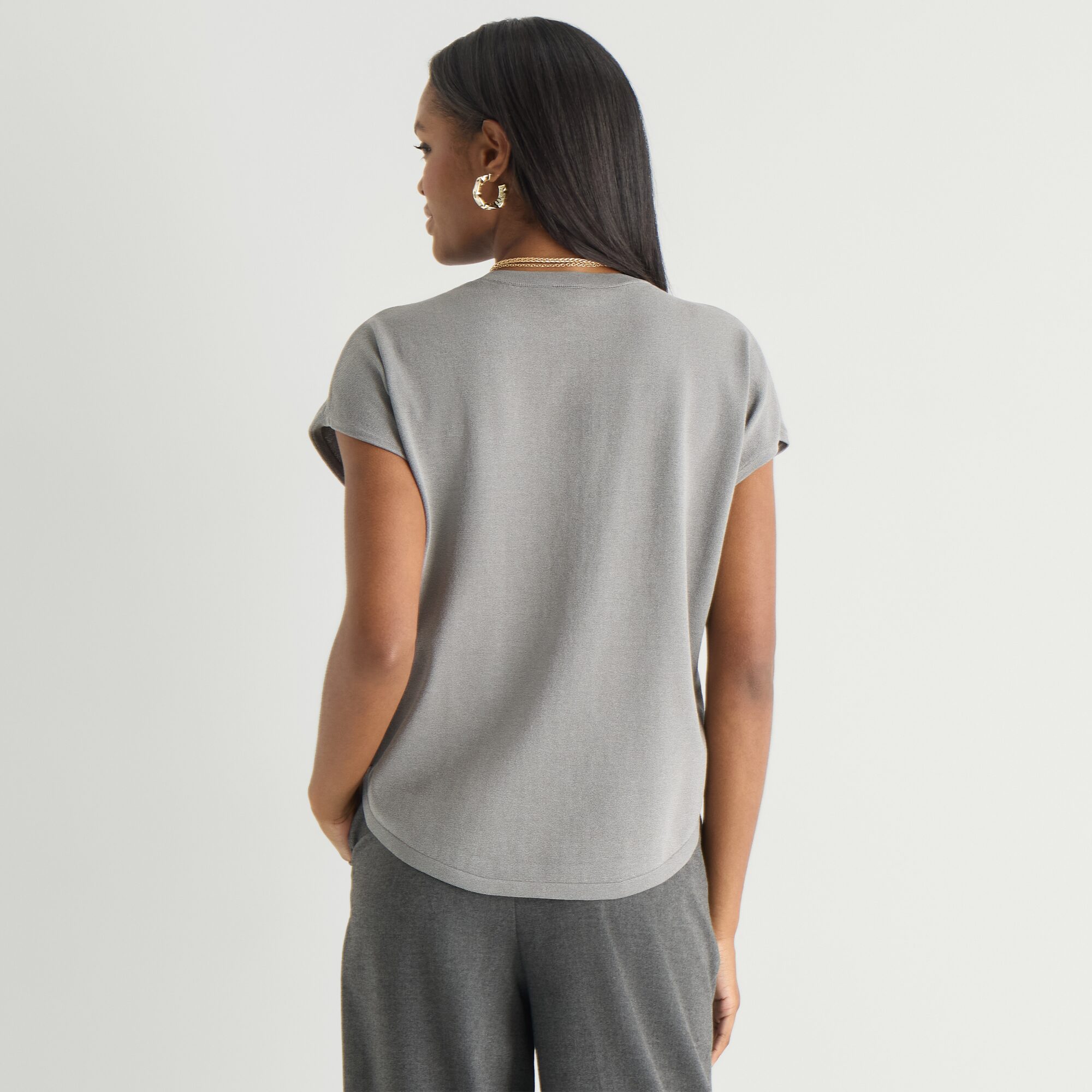 Worthington Womens Crew Neck Sleeveless Pullover Sweater