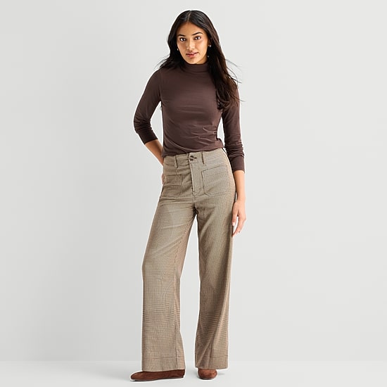 A.N.A Patch Pocket Womens Wide Leg Highest Rise Trouser