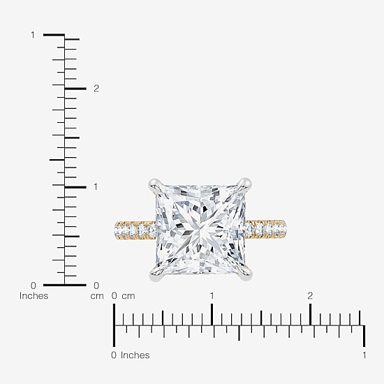 Signature By Modern Bride (F-G / Vs2-Si1) Womens 8 1/2 Ct. T.W. Lab Grown White Diamond 14K Gold Side Stone Engagement Ring