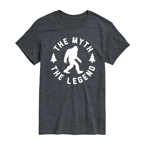 The Myth The Legend Mens Crew Neck Short Sleeve Regular Fit Big and Tall Graphic T-Shirt