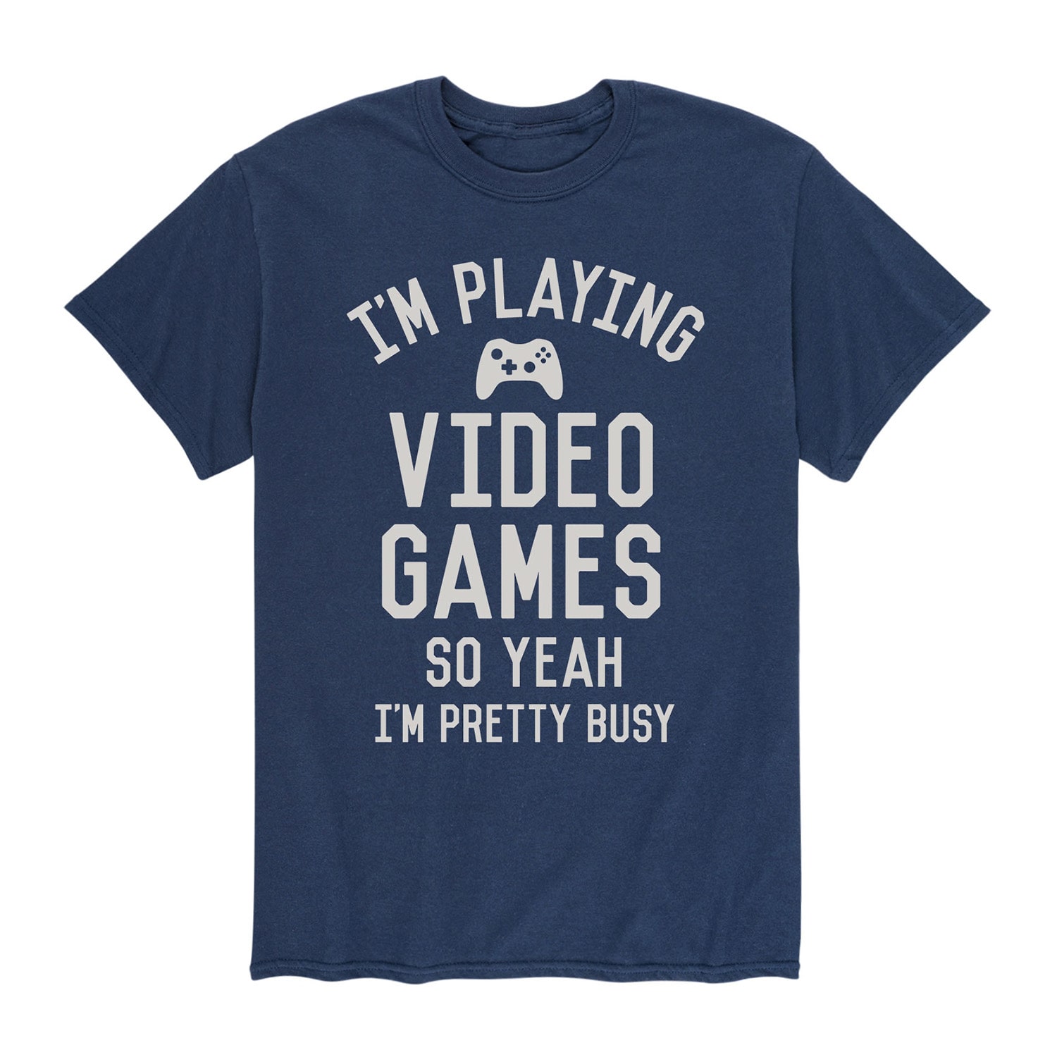 Im Playing Video Games Mens Crew Neck Short Sleeve Regular Fit Big and Tall Graphic T-Shirt