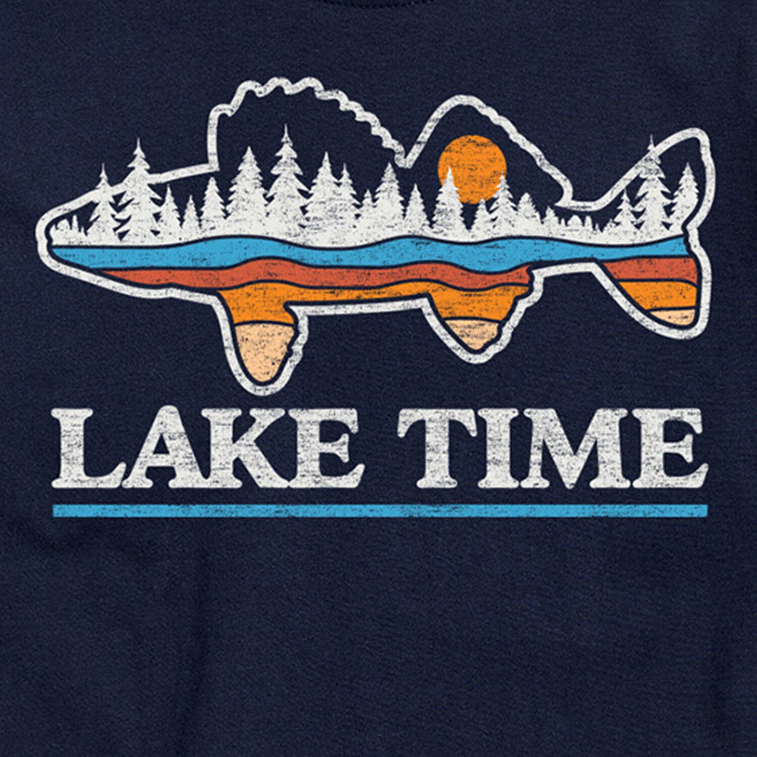 Lake Time Mens Crew Neck Short Sleeve Regular Fit Big and Tall Graphic T-Shirt