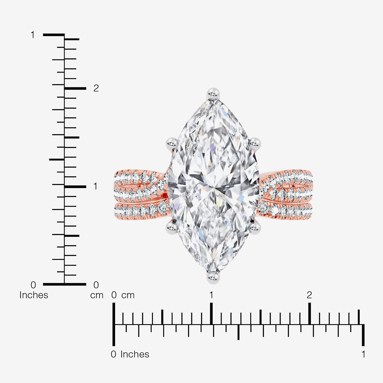 F-G/ Vs2-Si1) Womens 2 1/2 CT. T.W. Lab Grown White Diamond 10K Gold Marquise Side Stone Bridal Set