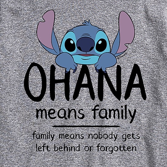 Ohana Means Family Mens Crew Neck Short Sleeve Regular Fit Lilo & Stitch Big and Tall Graphic T-Shirt
