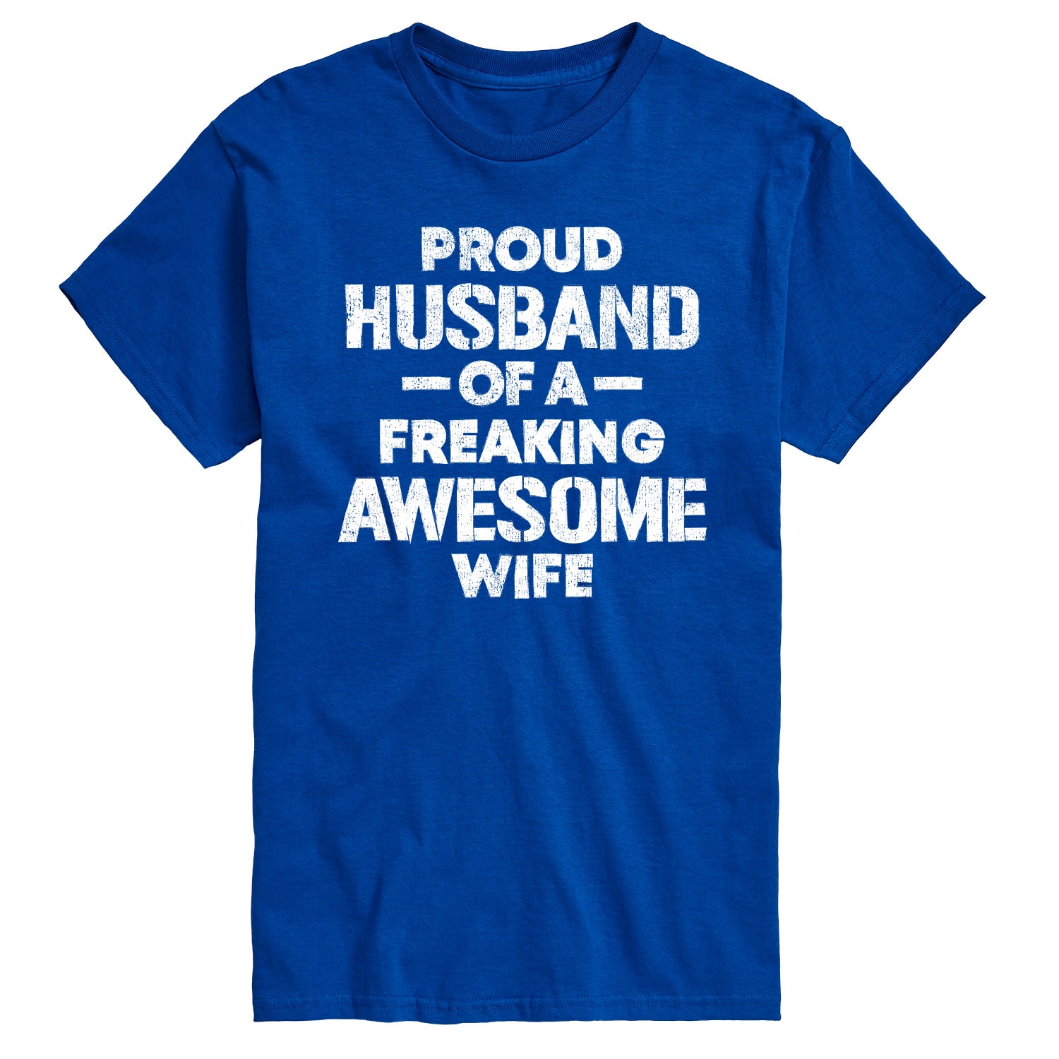 Proud Husband Mens Crew Neck Short Sleeve Regular Fit Big and Tall Graphic T-Shirt