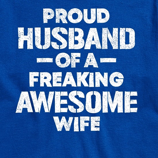 Proud Husband Mens Crew Neck Short Sleeve Regular Fit Big and Tall Graphic T-Shirt