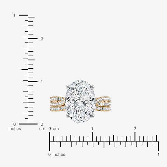 (F-G/ Vs2-Si1) Womens 5 1/2 CT. T.W. Lab Grown White Diamond 10K Gold Round Side Stone Bridal Set