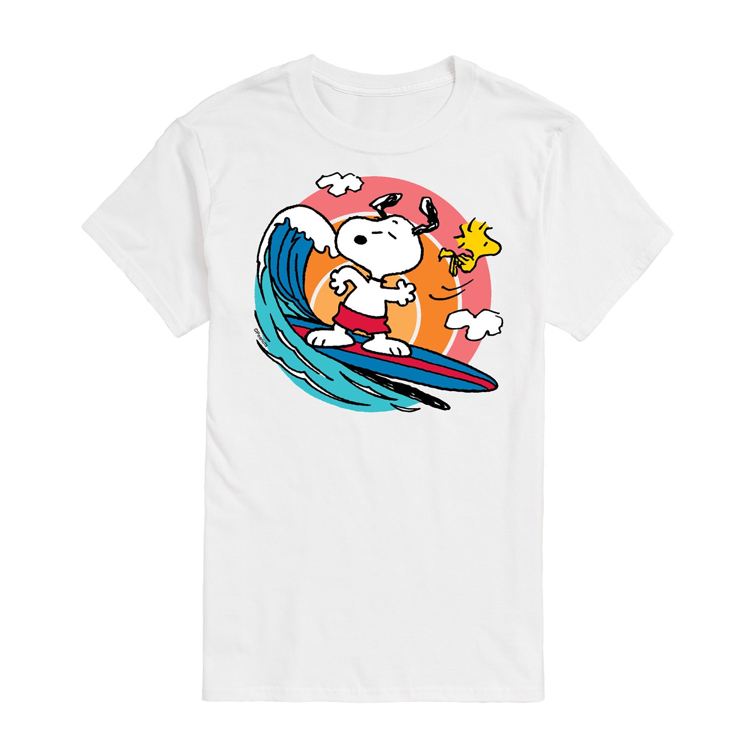 Sun Surf Mens Crew Neck Short Sleeve Regular Fit Peanuts Snoopy Big and Tall Graphic T-Shirt