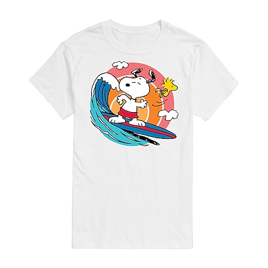 Sun Surf Mens Crew Neck Short Sleeve Regular Fit Peanuts Snoopy Big and Tall Graphic T-Shirt