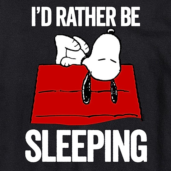 Still Sleeping Mens Crew Neck Short Sleeve Regular Fit Peanuts Snoopy Big and Tall Graphic T-Shirt