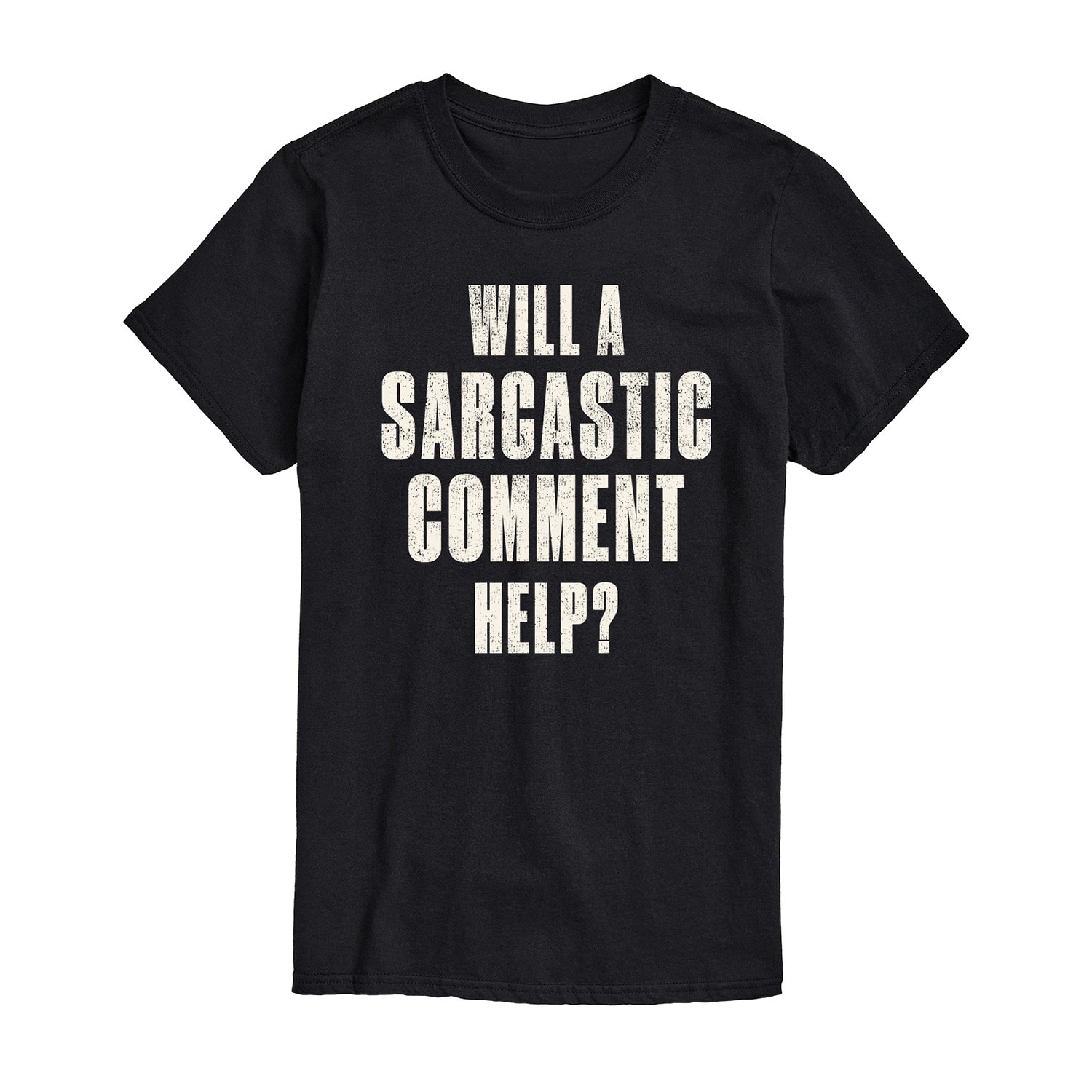 Sarcastic Comment Help Mens Crew Neck Short Sleeve Regular Fit Big and Tall Graphic T-Shirt
