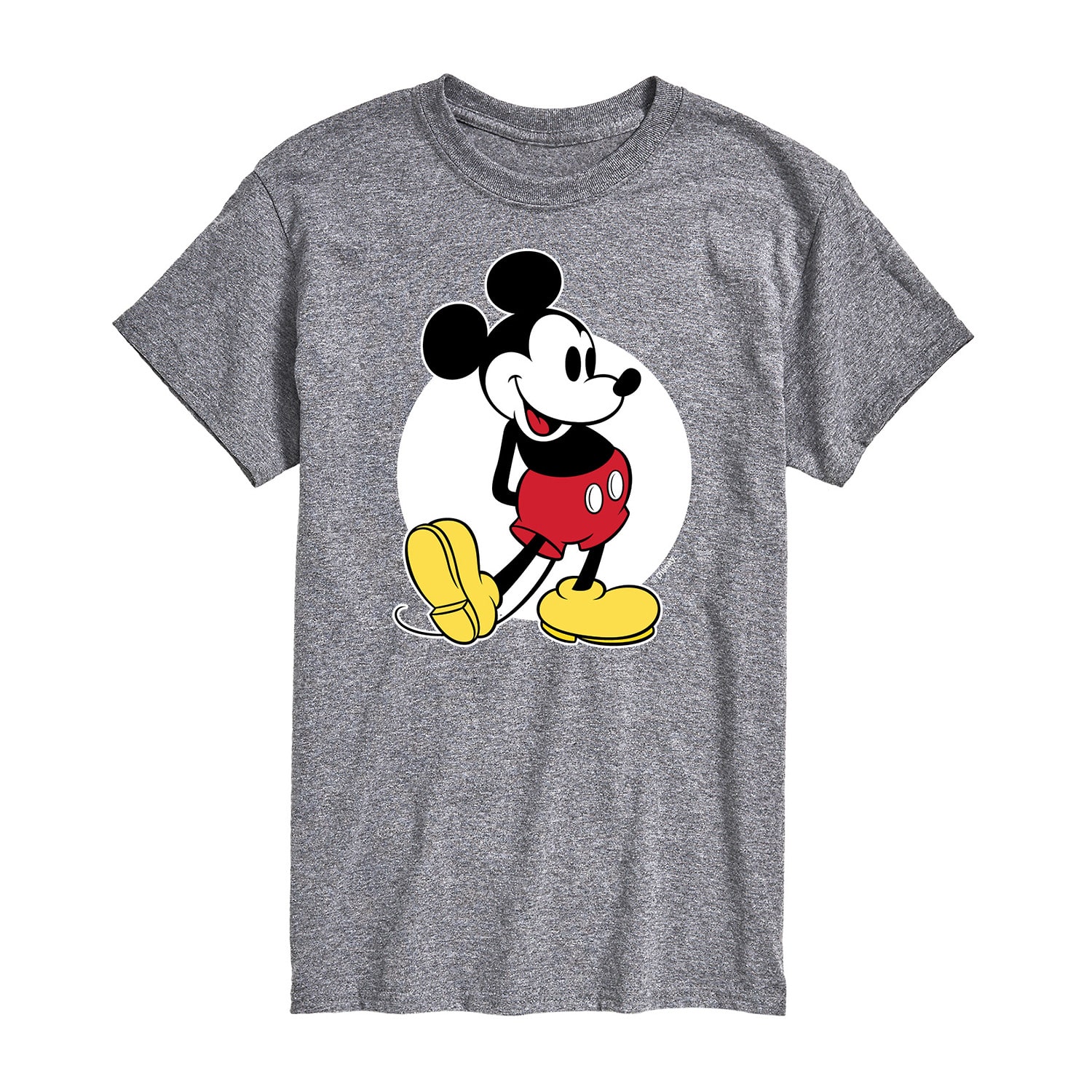 Classic Mouse Mens Crew Neck Short Sleeve Regular Fit Mickey Big and Tall Graphic T-Shirt