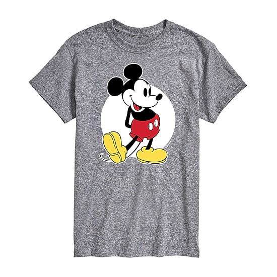 Classic Mouse Mens Crew Neck Short Sleeve Regular Fit Mickey Mouse Big and Tall Graphic T-Shirt