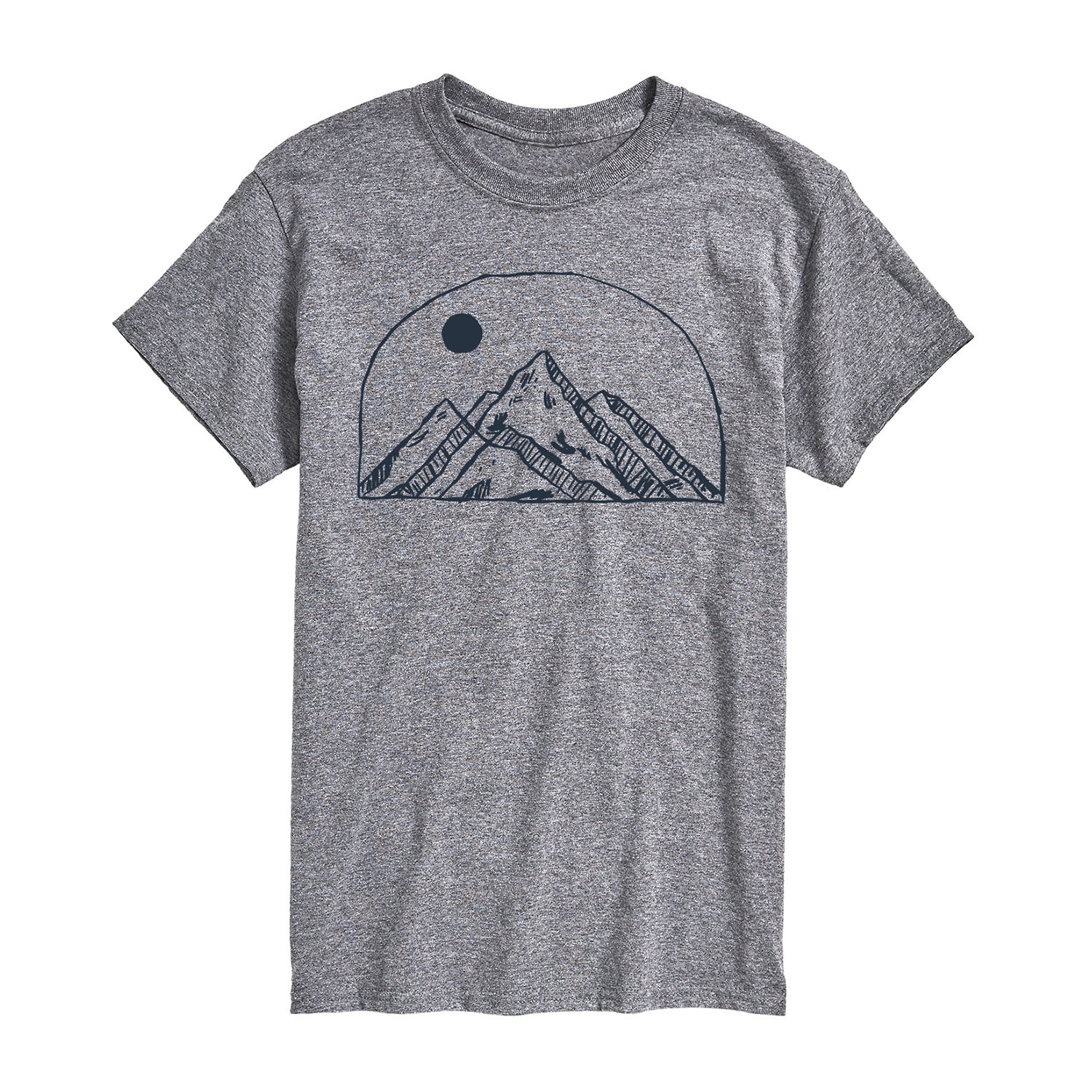 Mountain Sketch Mens Crew Neck Short Sleeve Regular Fit Big and Tall Graphic T-Shirt
