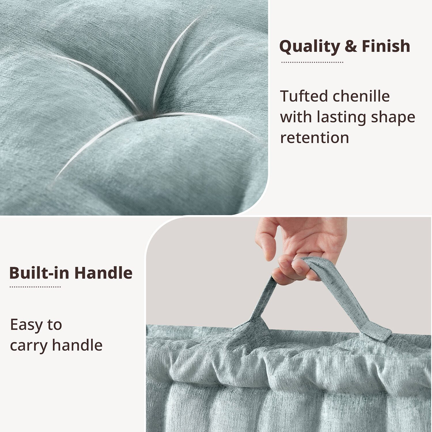 Intelligent Design Charvi Poly Chenille Square Floor Pillow