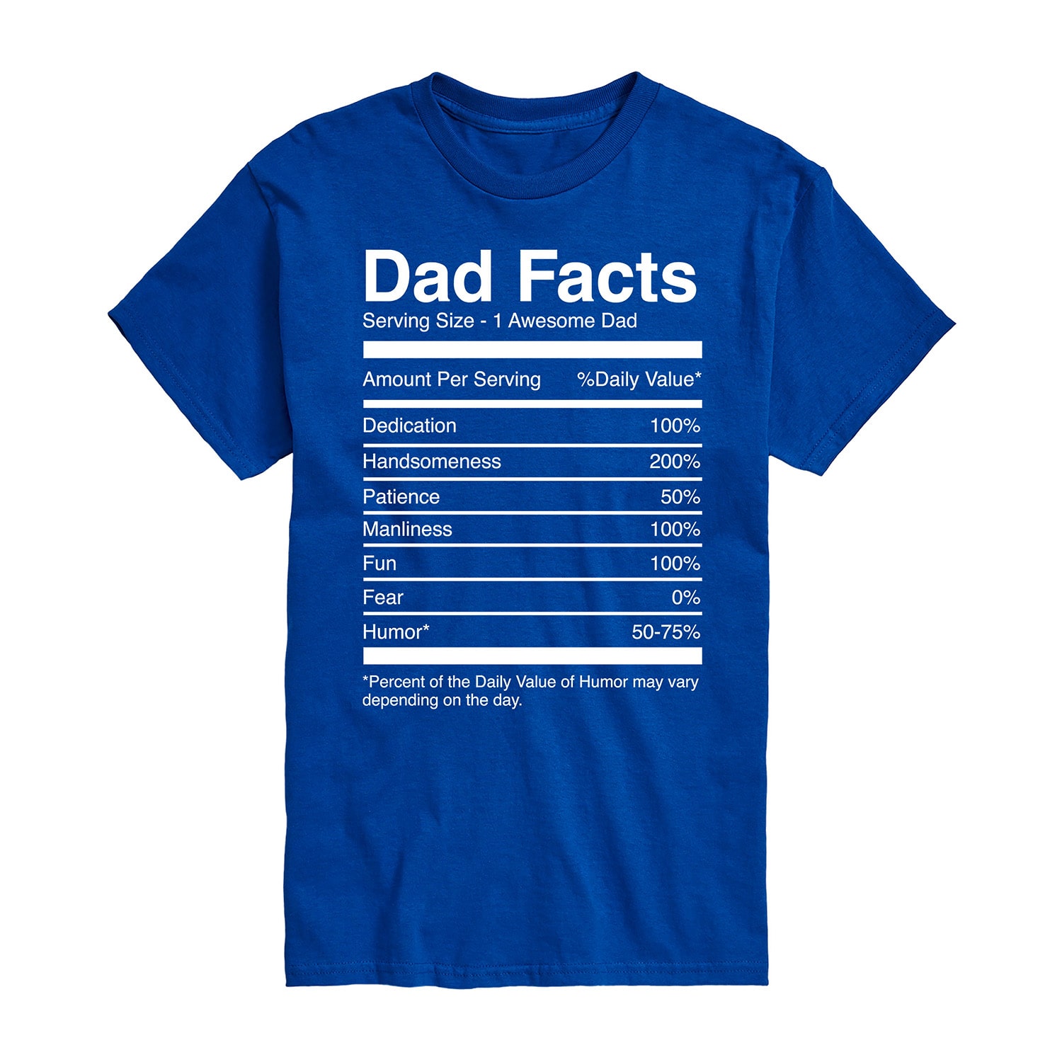 Dad Facts Mens Crew Neck Short Sleeve Regular Fit Big and Tall Graphic T-Shirt