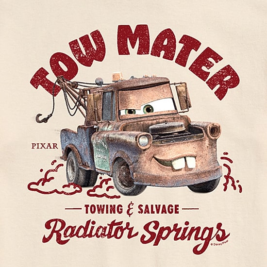 Tow Mater Towing Distressed Mens Crew Neck Short Sleeve Regular Fit Cars Big and Tall Graphic T-Shirt