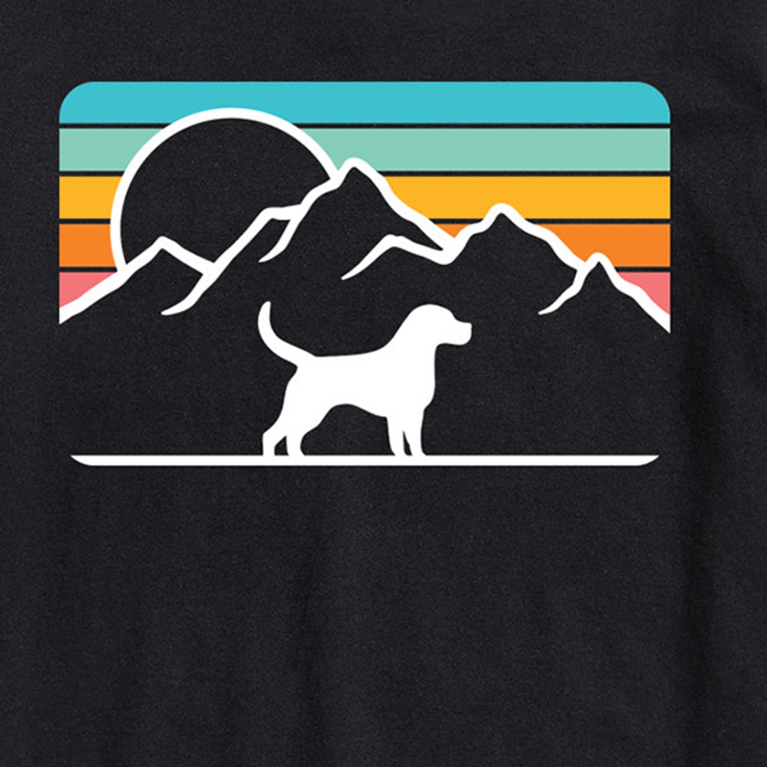 Dog Retro Mountain Mens Crew Neck Short Sleeve Regular Fit Big and Tall Graphic T-Shirt