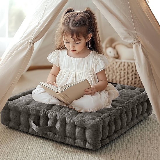 Intelligent Design Charvi Poly Chenille Square Floor Pillow